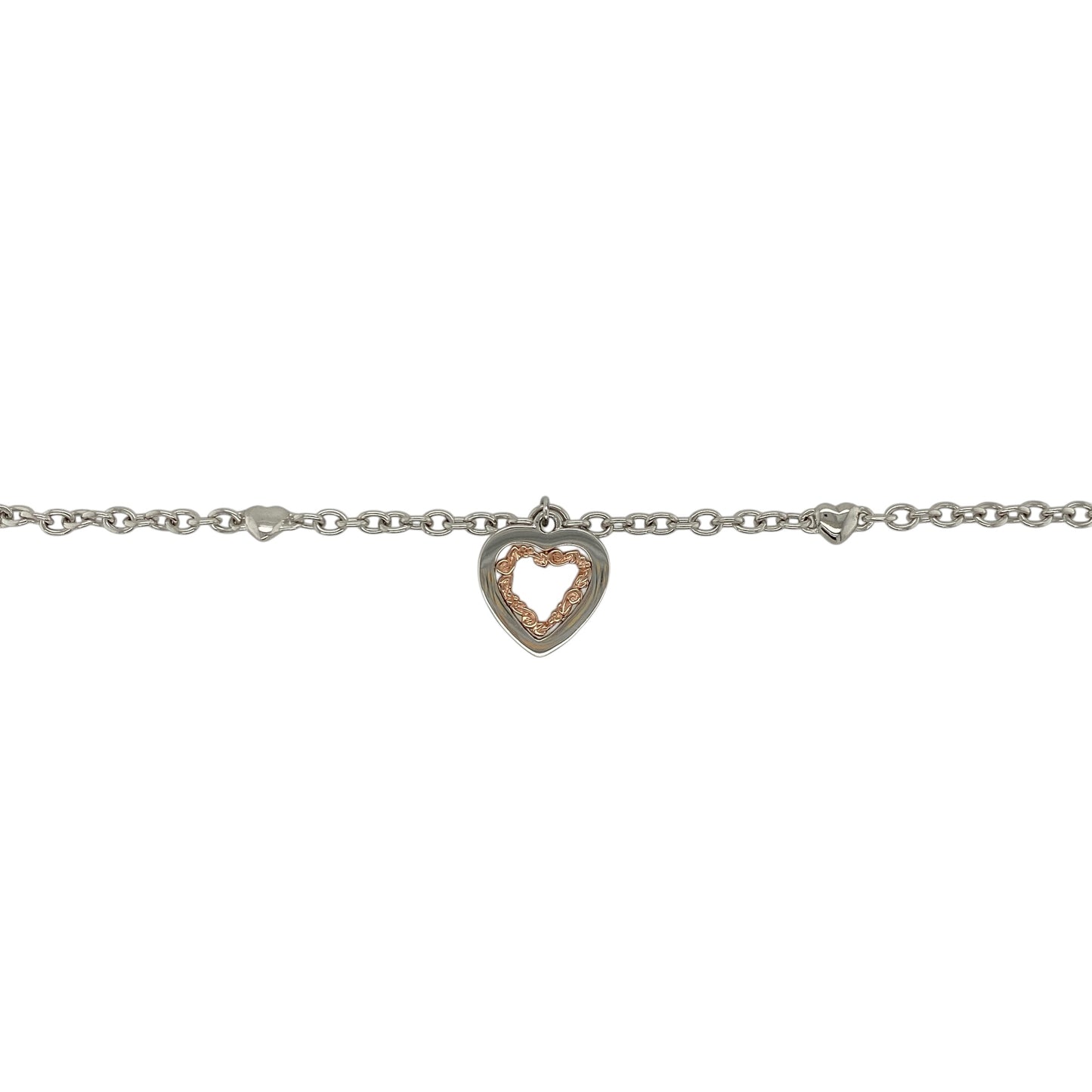 925 Silver Clogau Open Tree of Life Design Heart 7.5" Bracelet