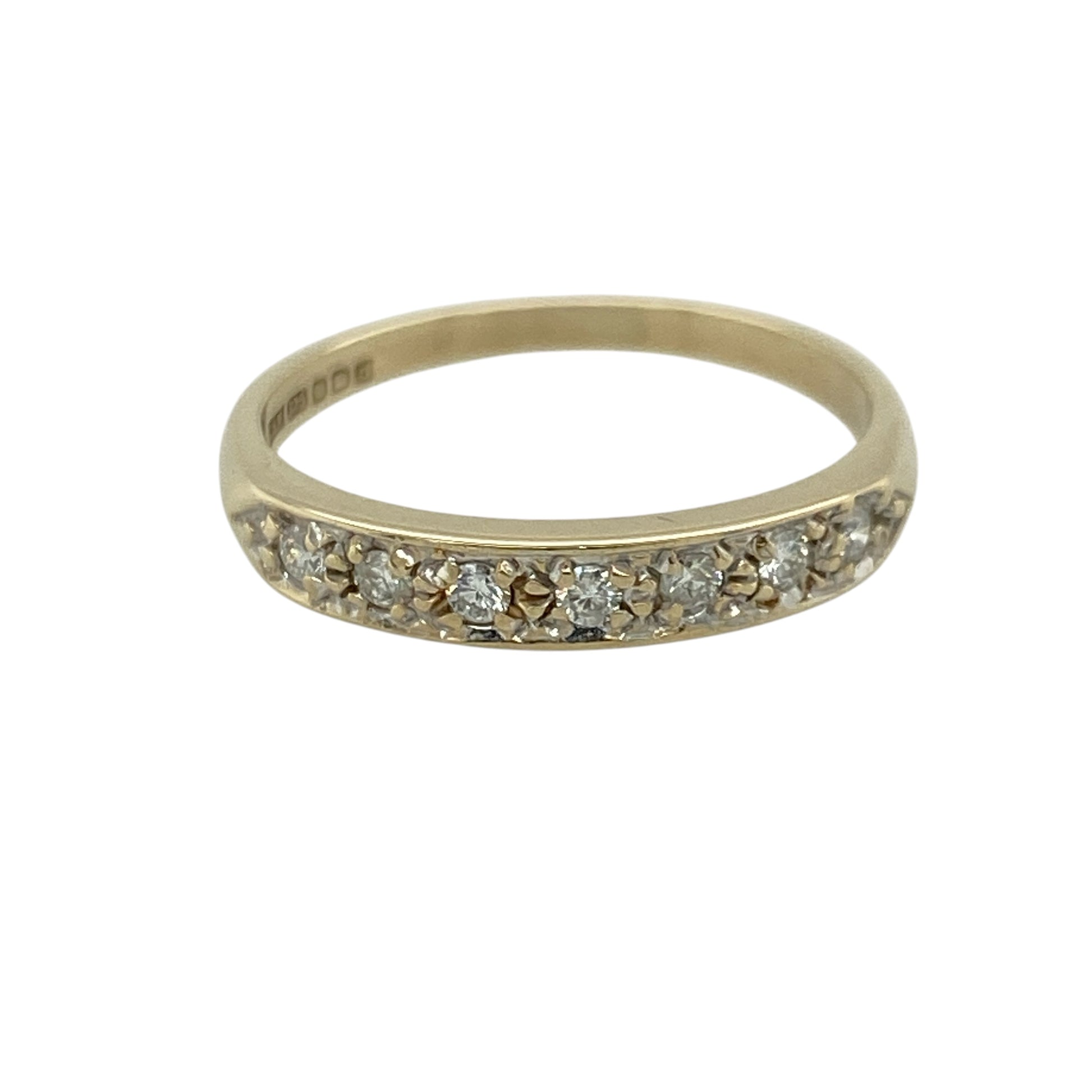 9ct Gold & Diamond Set Band Ring
