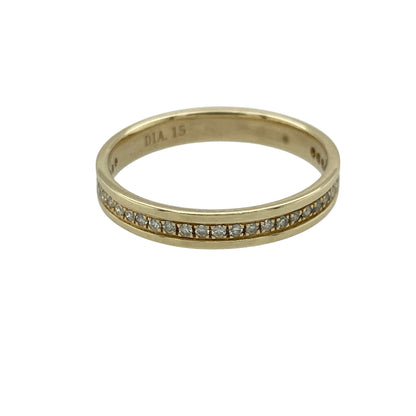 9ct Gold & Diamond Set Band Ring