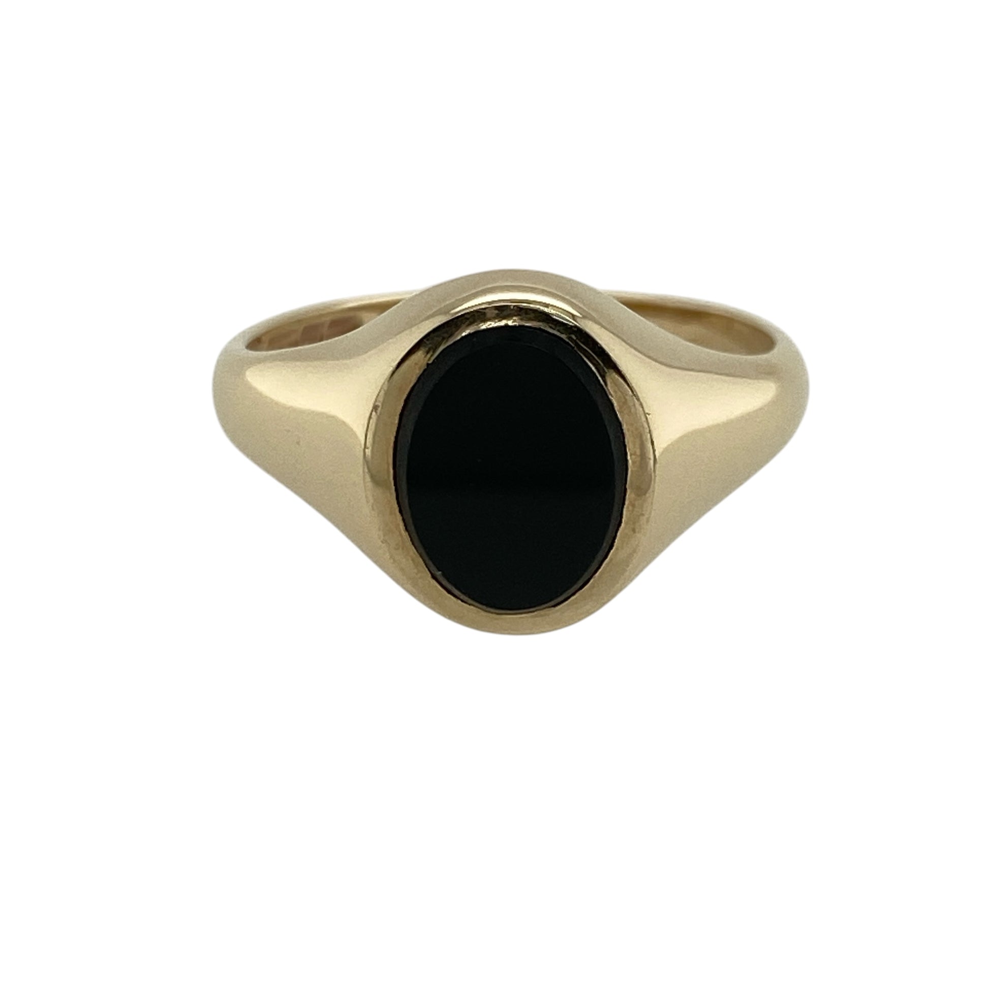 9ct Gold & Onyx Set Oval Signet Ring