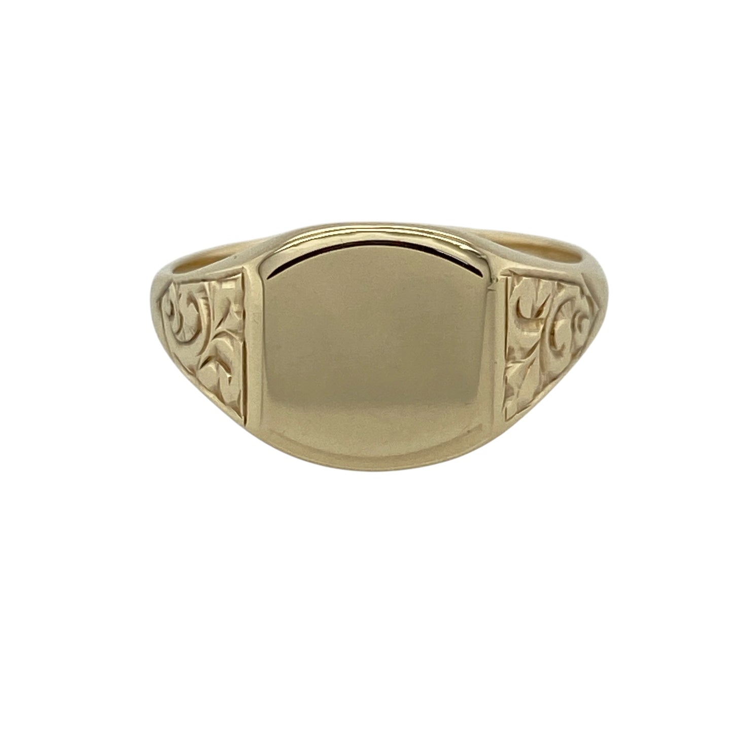 9ct Gold Patterned Signet Ring