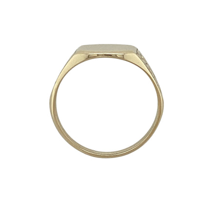 9ct Gold Patterned Signet Ring