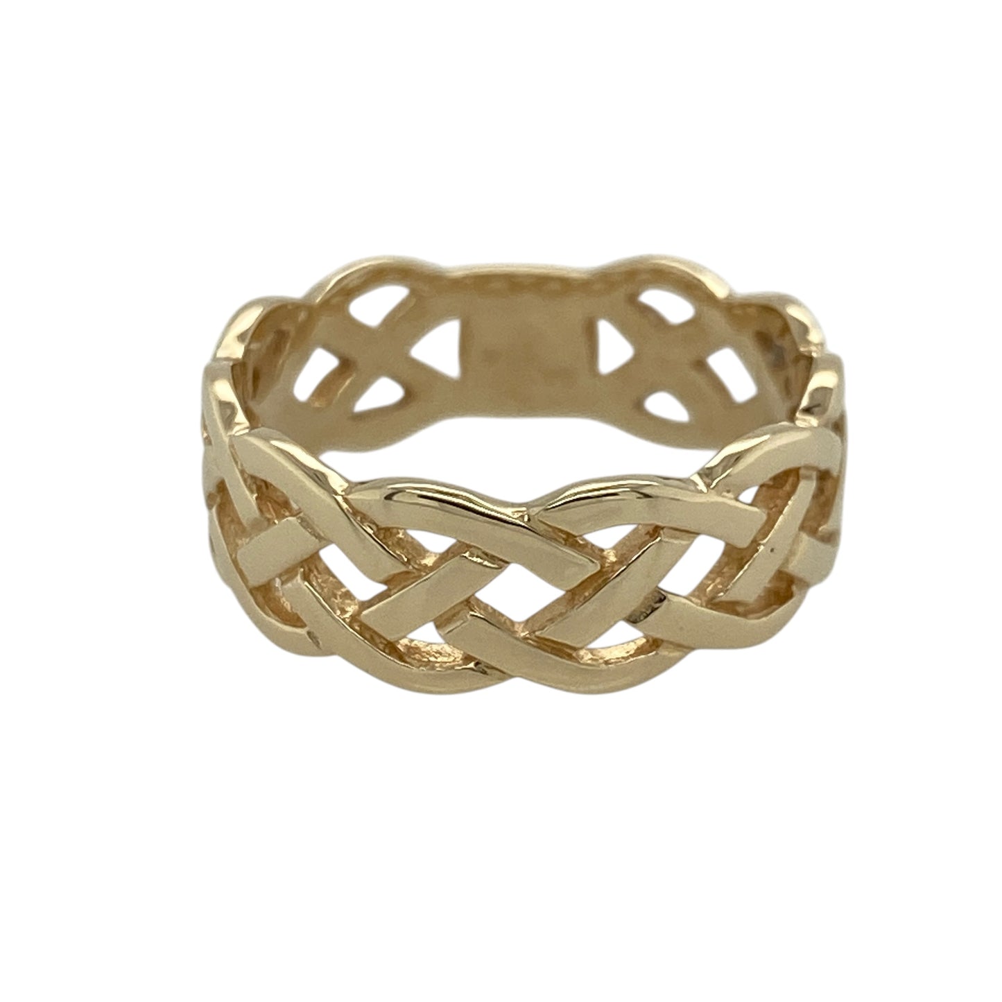 9ct Gold Open Celtic Weave Knot Band Ring