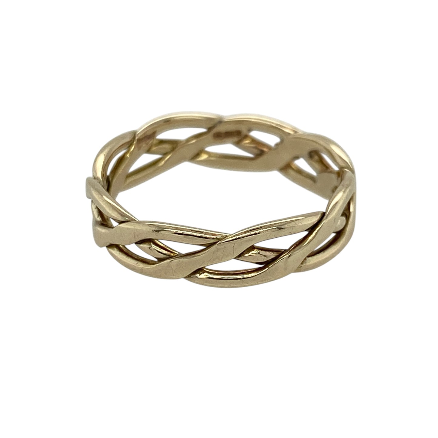 9ct Gold Open Weave Band Ring