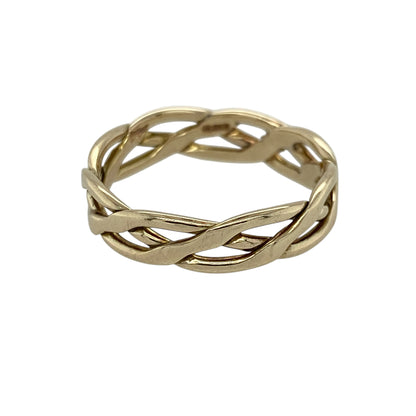 9ct Gold Open Weave Band Ring