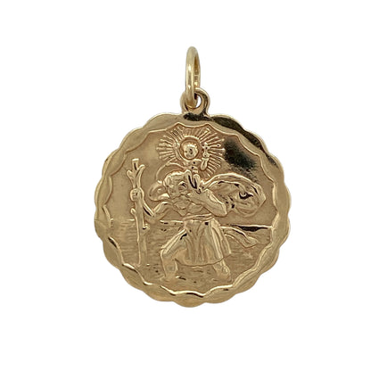 9ct Gold St Christopher Pendant