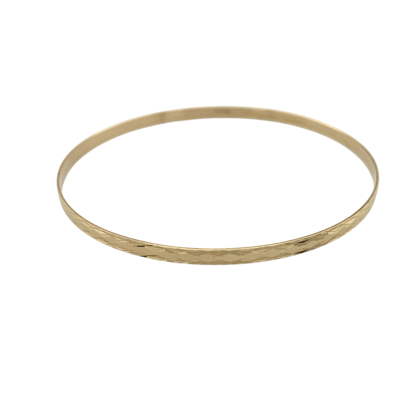 9ct Solid Gold Patterned Bangle