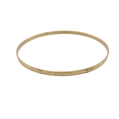 9ct Solid Gold Patterned Bangle