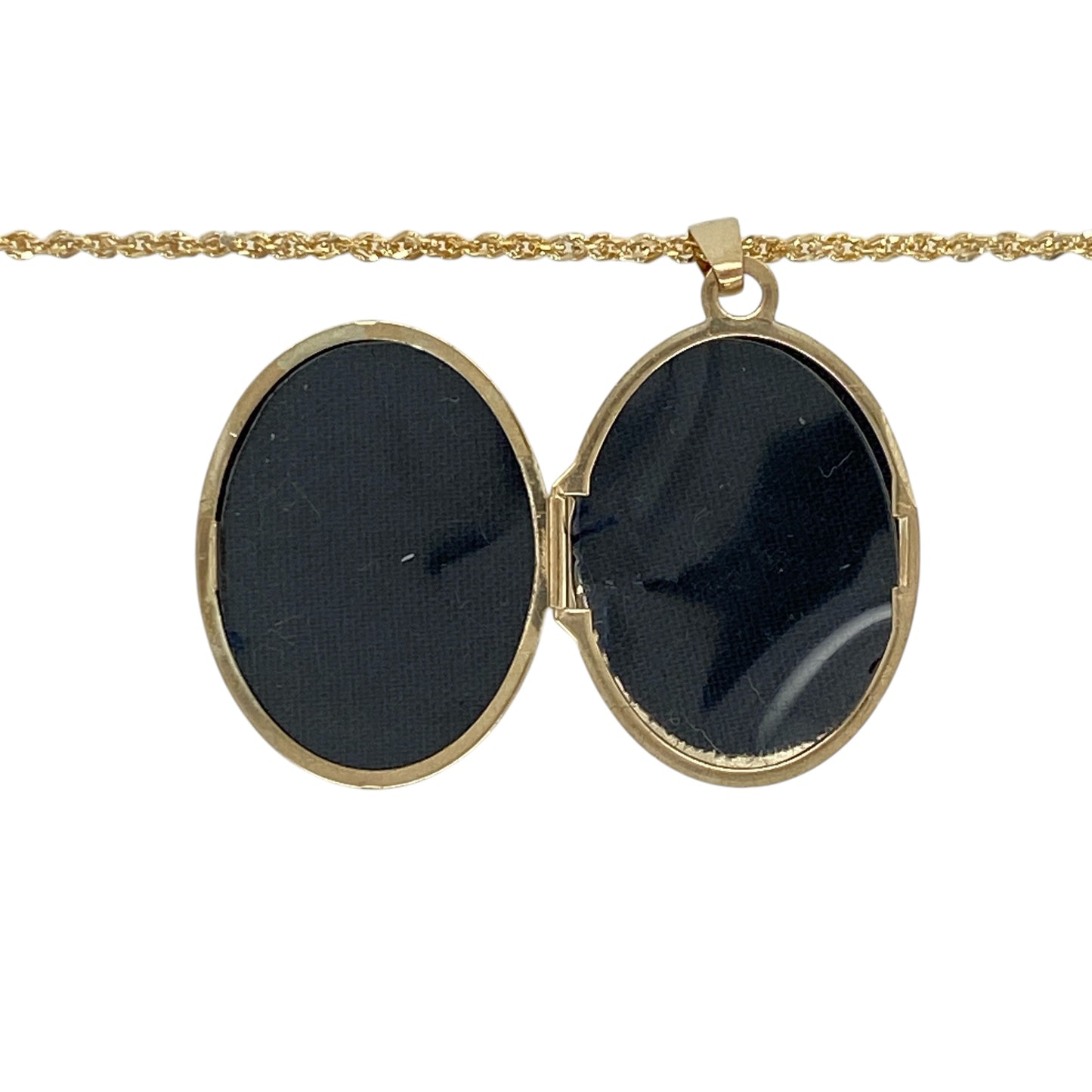 9ct Gold Oval Patterned Locket 18" Necklace