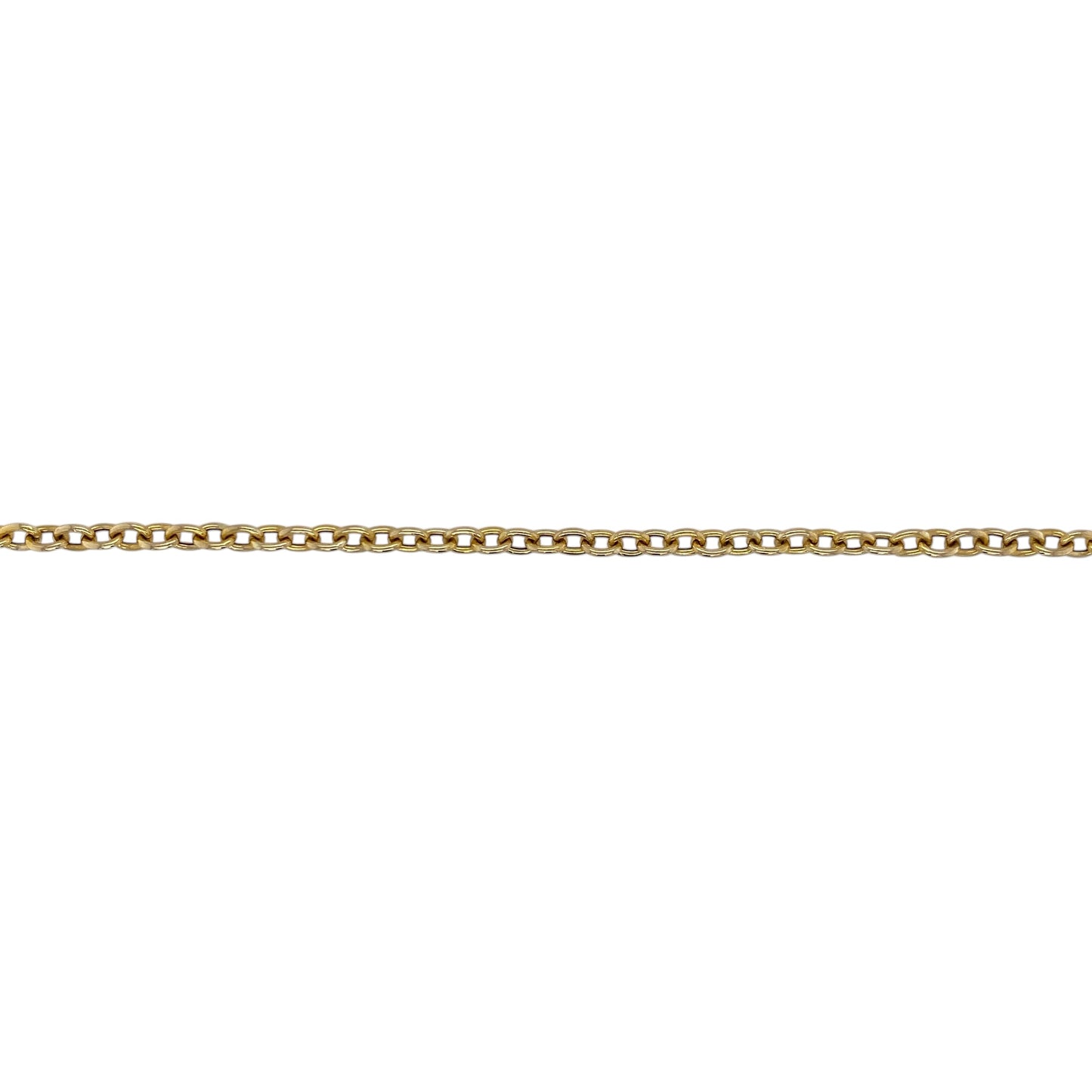 9ct Gold & Red Heart Bead 17" Belcher T Bar Necklace