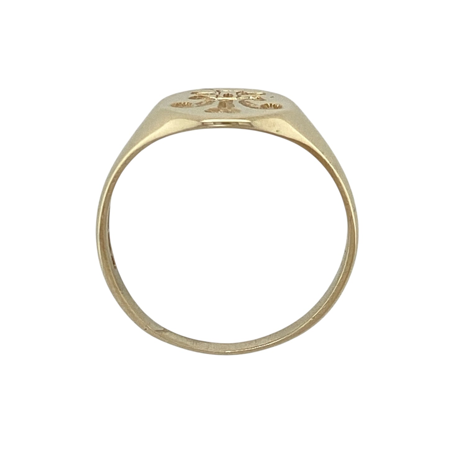 9ct Gold Welsh Three Feathers Signet Ring