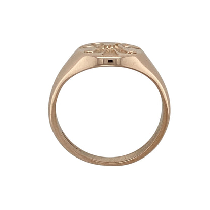 9ct Gold Welsh Three Feathers Signet Ring