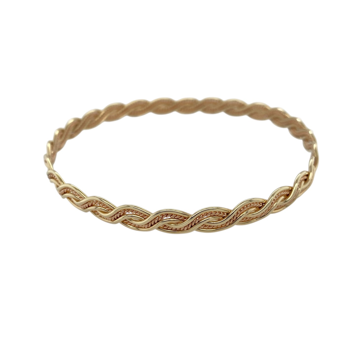 9ct Gold Welsh Gold Weave Style Twist Bangle