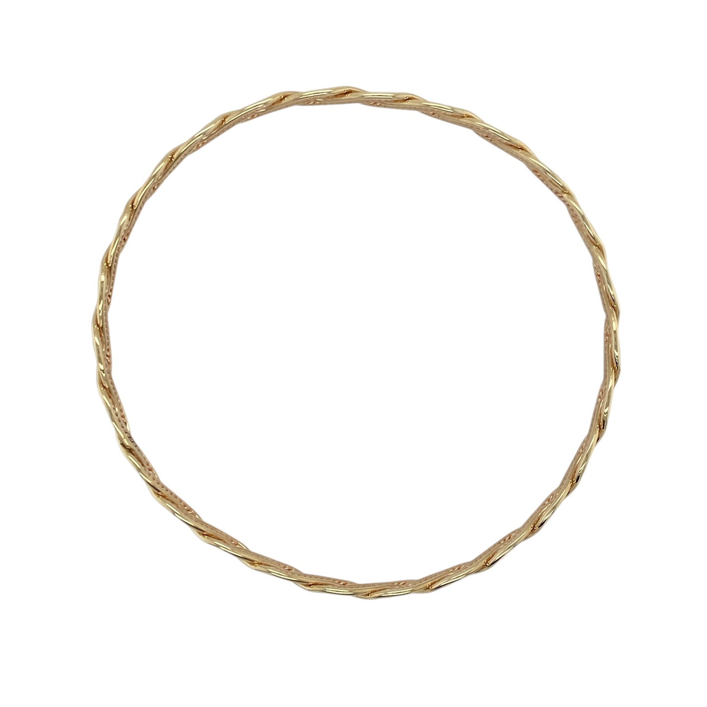 9ct Gold Welsh Gold Weave Style Twist Bangle