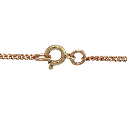 9ct Welsh Gold Daffodil Heart 18" Necklace