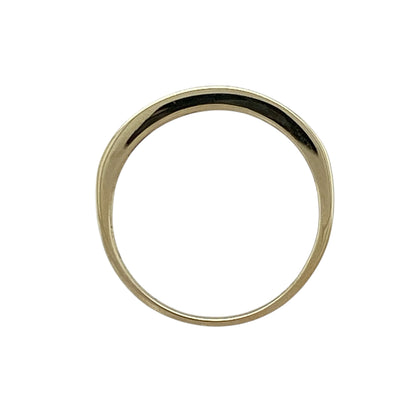 9ct Gold Diamond & Sapphire Set Band Ring
