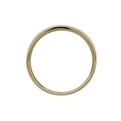 14ct Gold & Diamond Set Patterned Wide Band Ring