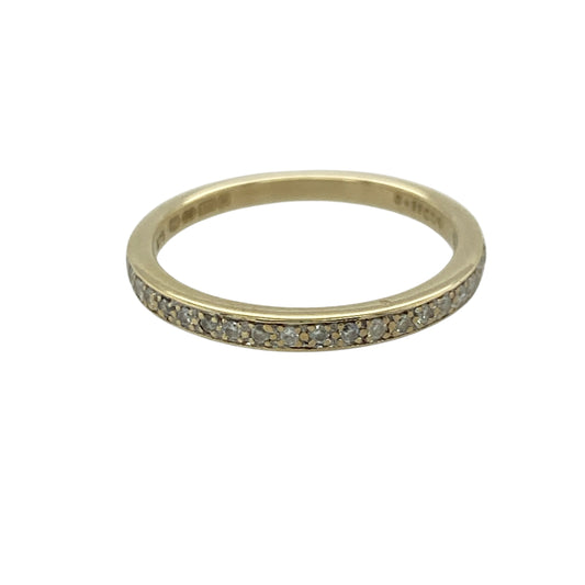 9ct Gold & Diamond Set Band Ring