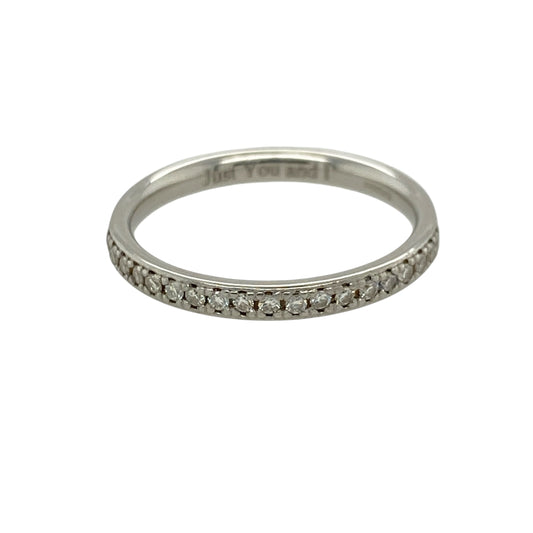 Platinum & Diamond Set Band Ring