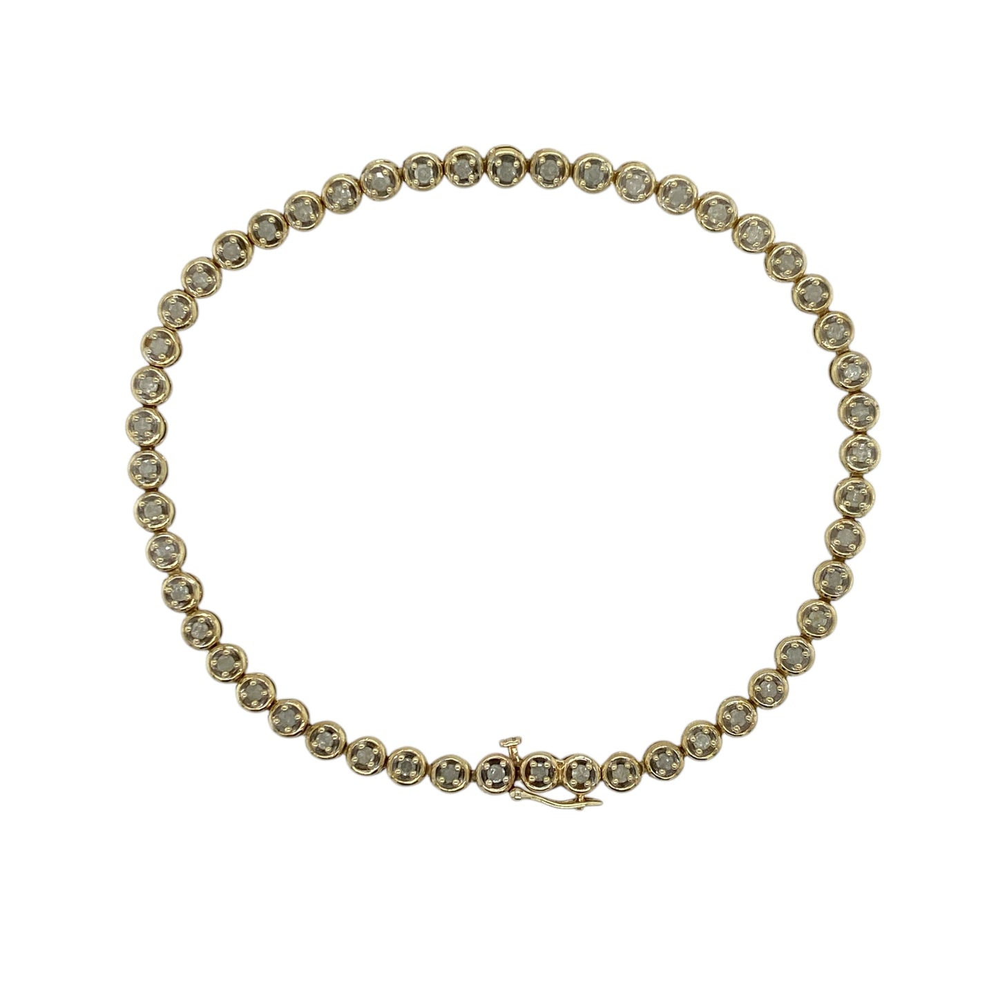 9ct Gold & Diamond Set 8" Bracelet