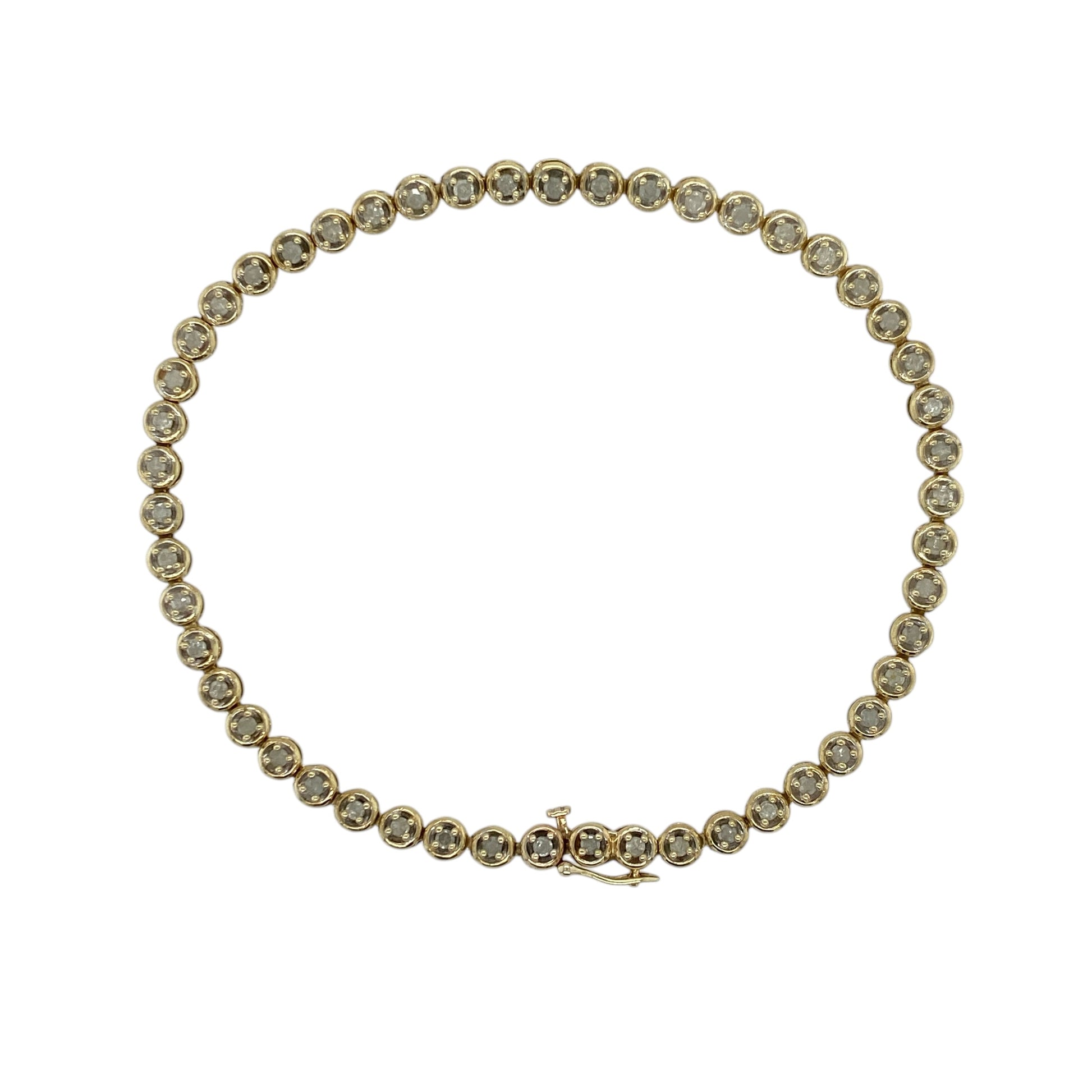 9ct Gold & Diamond Set 8" Bracelet