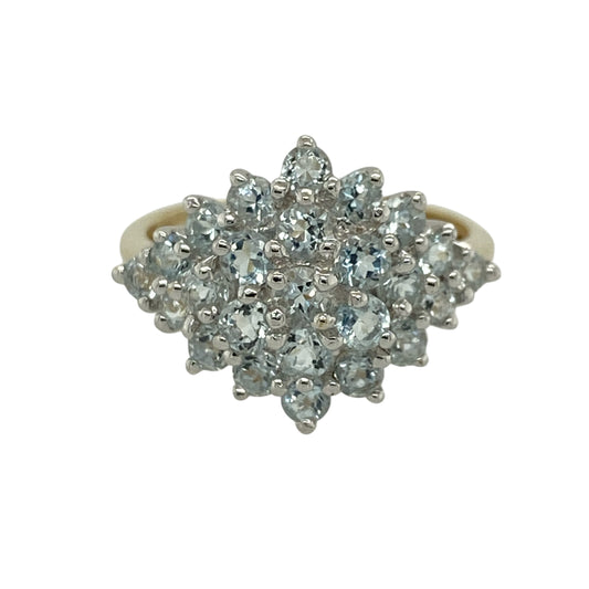 9ct Gold & Cubic Zirconia Set Cluster Ring