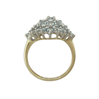 9ct Gold & Cubic Zirconia Set Cluster Ring
