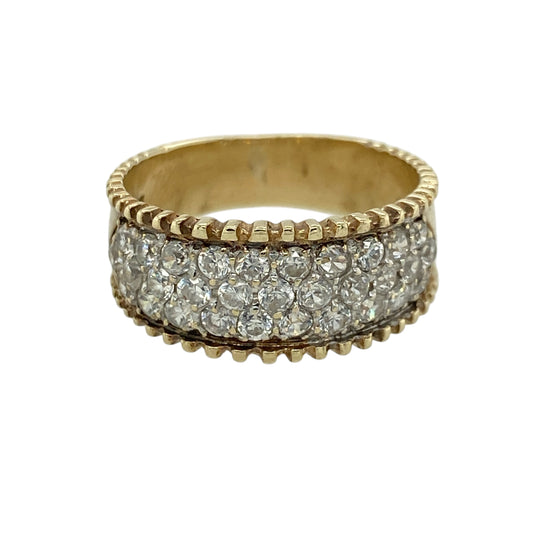 9ct Gold & Cubic Zirconia Set Band Ring