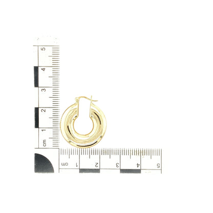 9ct Gold Plain Hoop Creole Earrings