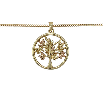 Add meaningful elegance to your jewellery collection with this pre-owned 9ct yellow and rose gold Tree of Life pendant necklace, featuring a symbolic design and versatile styling—perfect for everyday wear or thoughtful gifting.

Design: The pendant showcases the iconic Tree of Life motif in a round design, symbolising growth, strength, and connection, with intricate detailing that creates a striking and elegant look.
