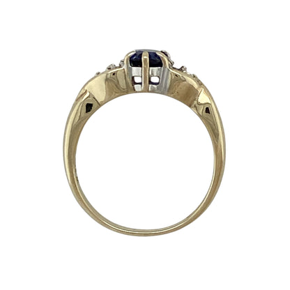 9ct Gold Diamond & Sapphire Set Ring