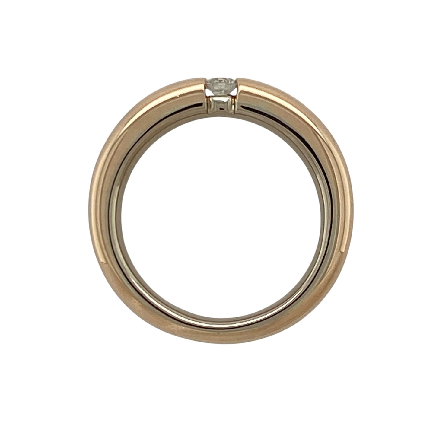 18ct Gold & Diamond Set Solitaire Band Ring