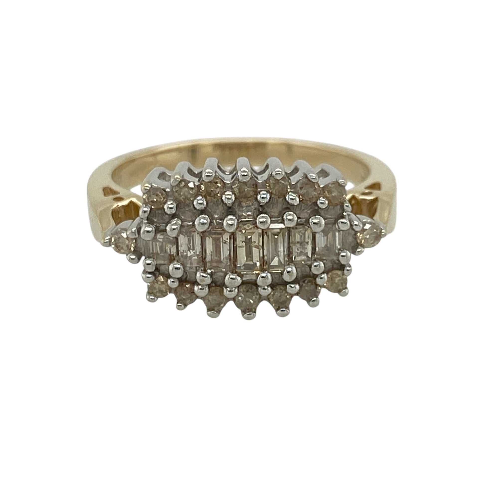 9ct Gold & Diamond Set Cluster Ring