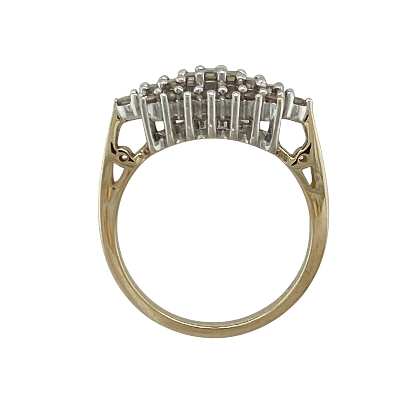 9ct Gold & Diamond Set Cluster Ring