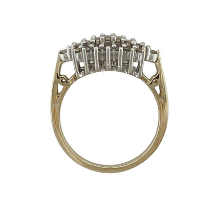 9ct Gold & Diamond Set Cluster Ring