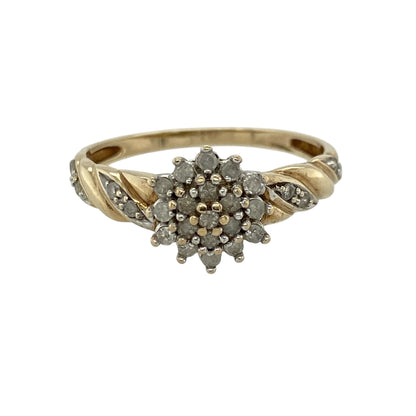 9ct Gold & Diamond Set Cluster Ring