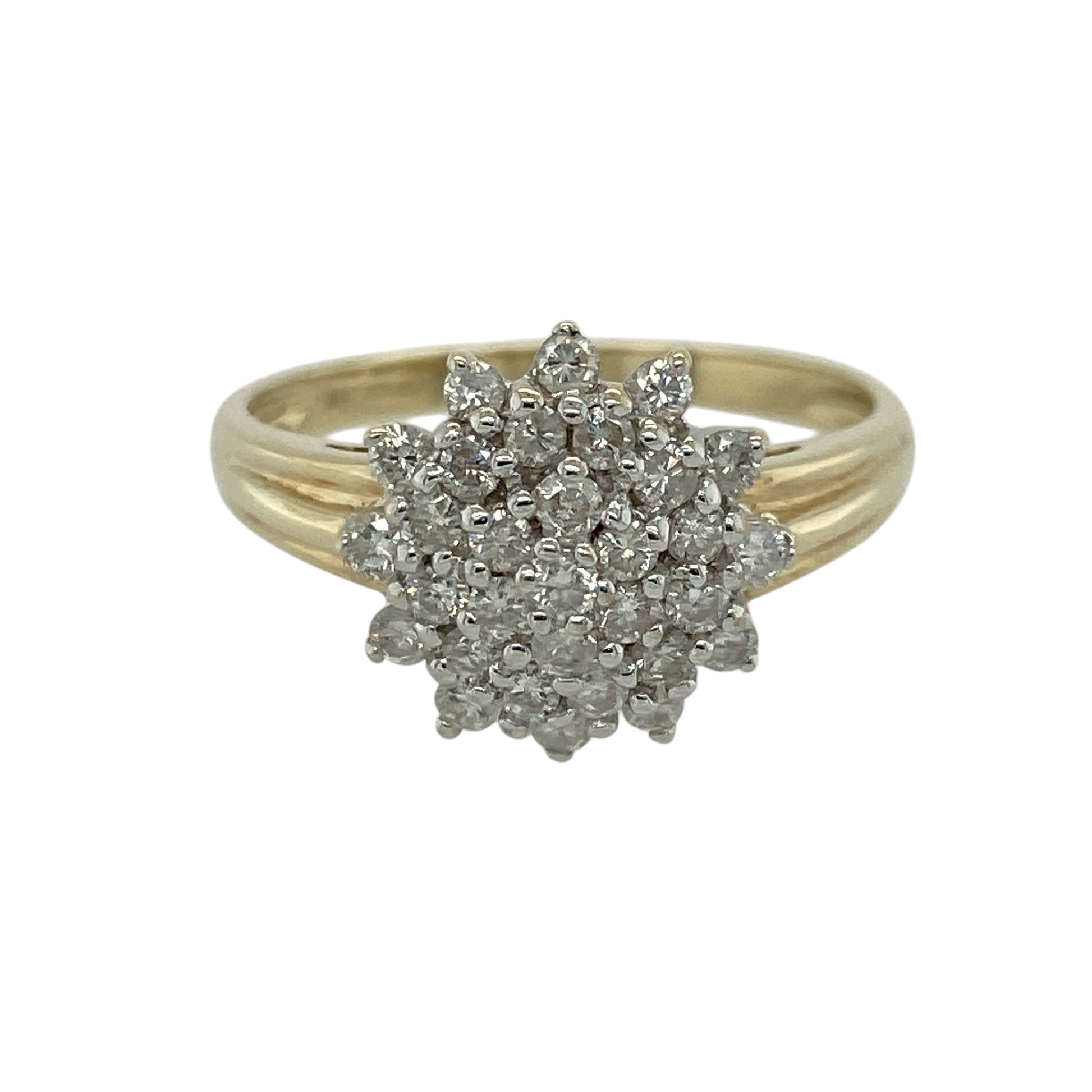 9ct Gold & Diamond Set Cluster Ring