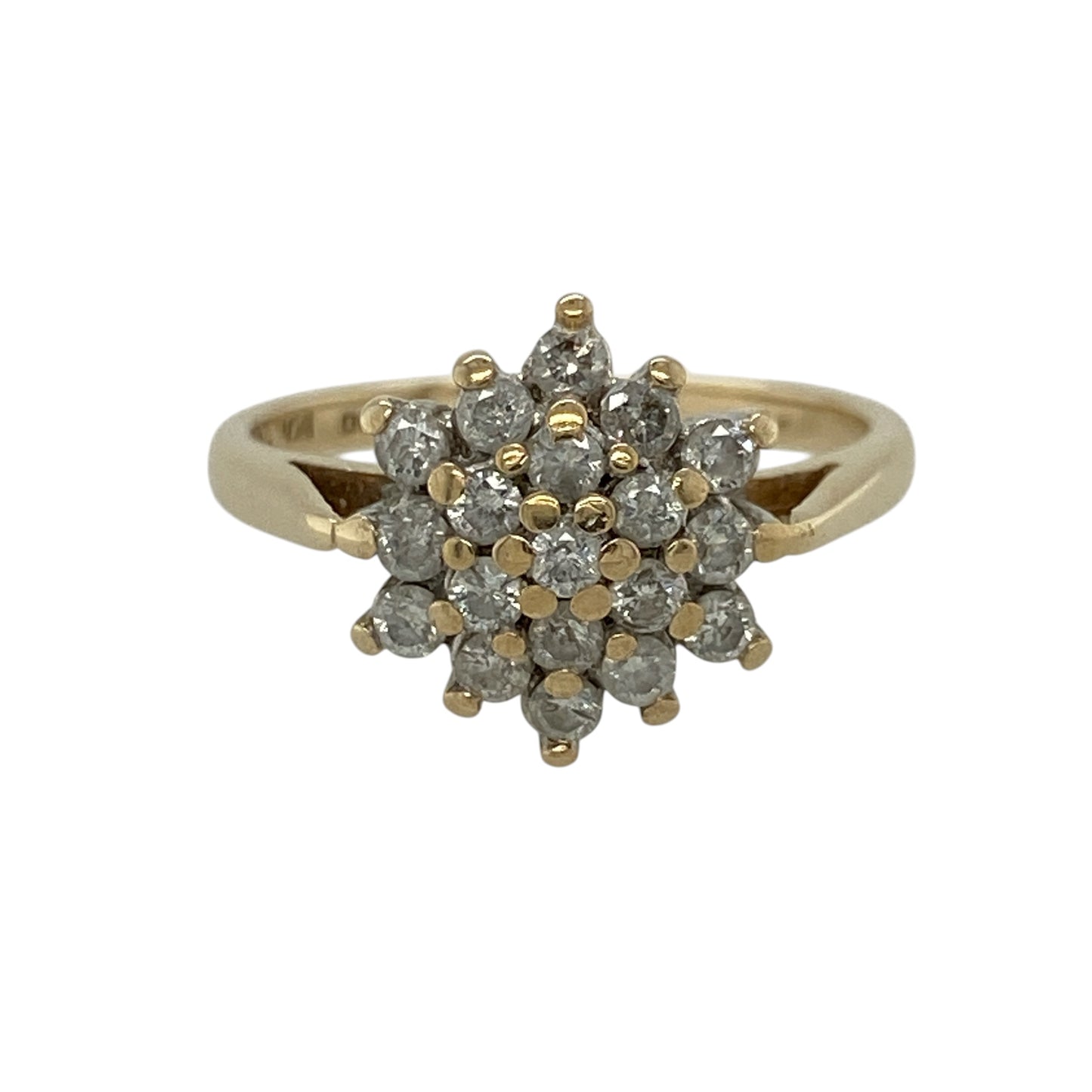 9ct Gold & Diamond Set Cluster Ring