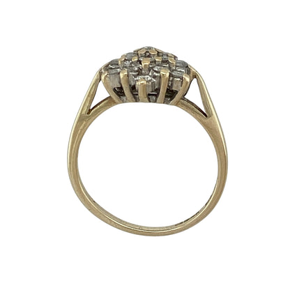9ct Gold & Diamond Set Cluster Ring
