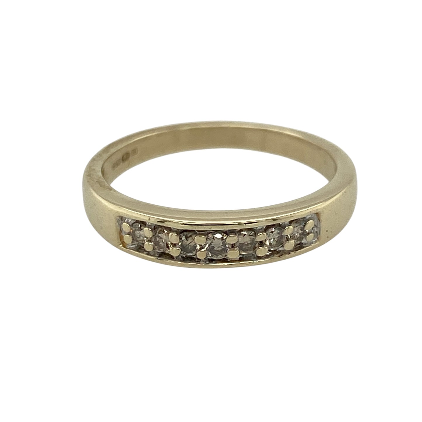 9ct Gold & Diamond Set Band Ring