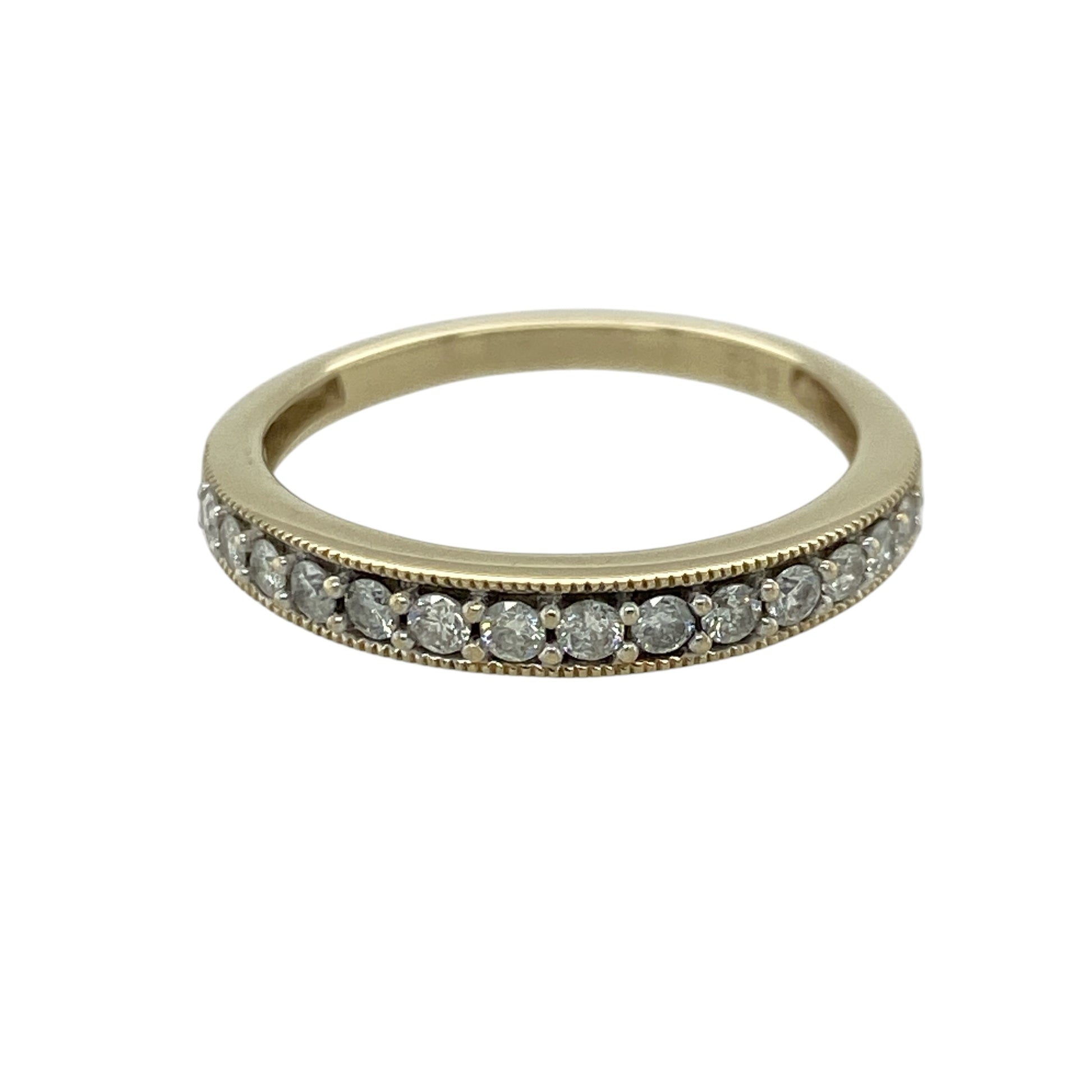 9ct Gold & Diamond Set Band Ring