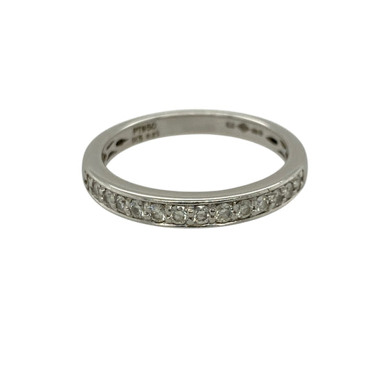 Platinum & Diamond Set Band Ring