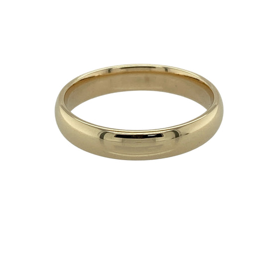 9ct Gold 4mm Wedding Band Ring