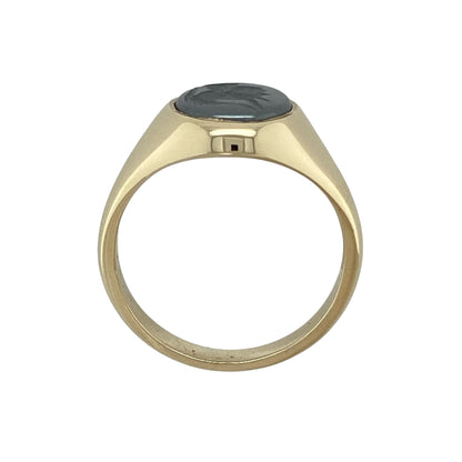 9ct Gold & Hematite Centurion Oval Signet Ring