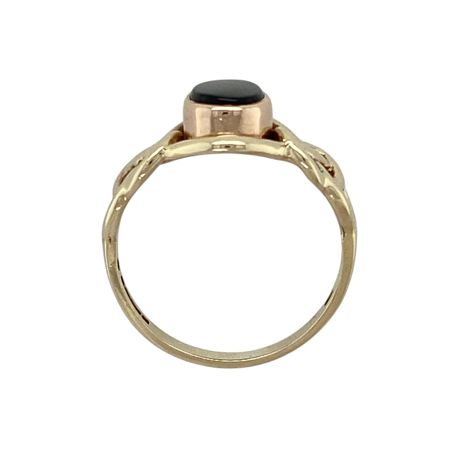 9ct Gold & Onyx Set Clogau Celtic Knot Ring