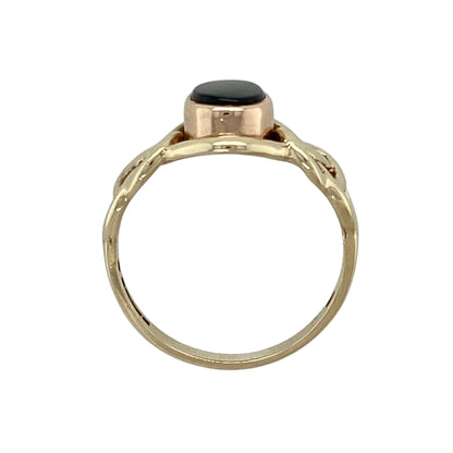 9ct Gold & Onyx Set Clogau Celtic Knot Ring