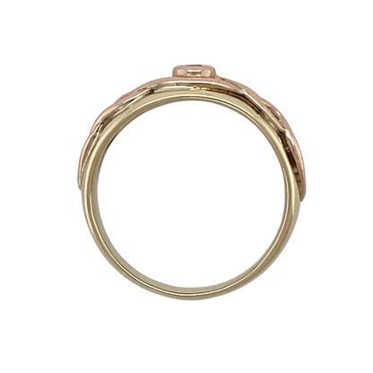 9ct Gold & Diamond Set Clogau Celtic Weave Band Ring