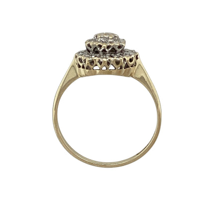 9ct Gold & Diamond Set Cluster Ring