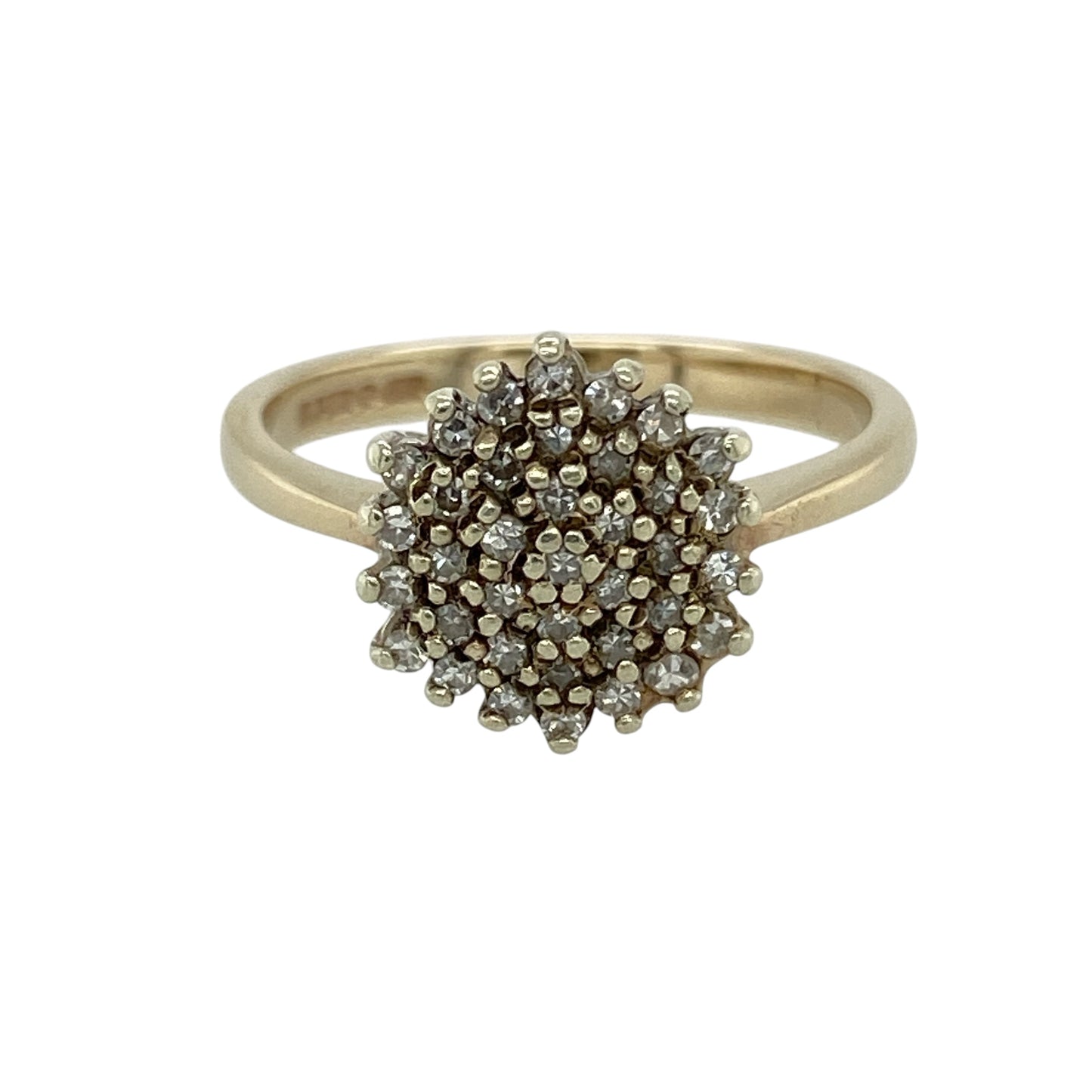 9ct Gold & Diamond Set Cluster Ring