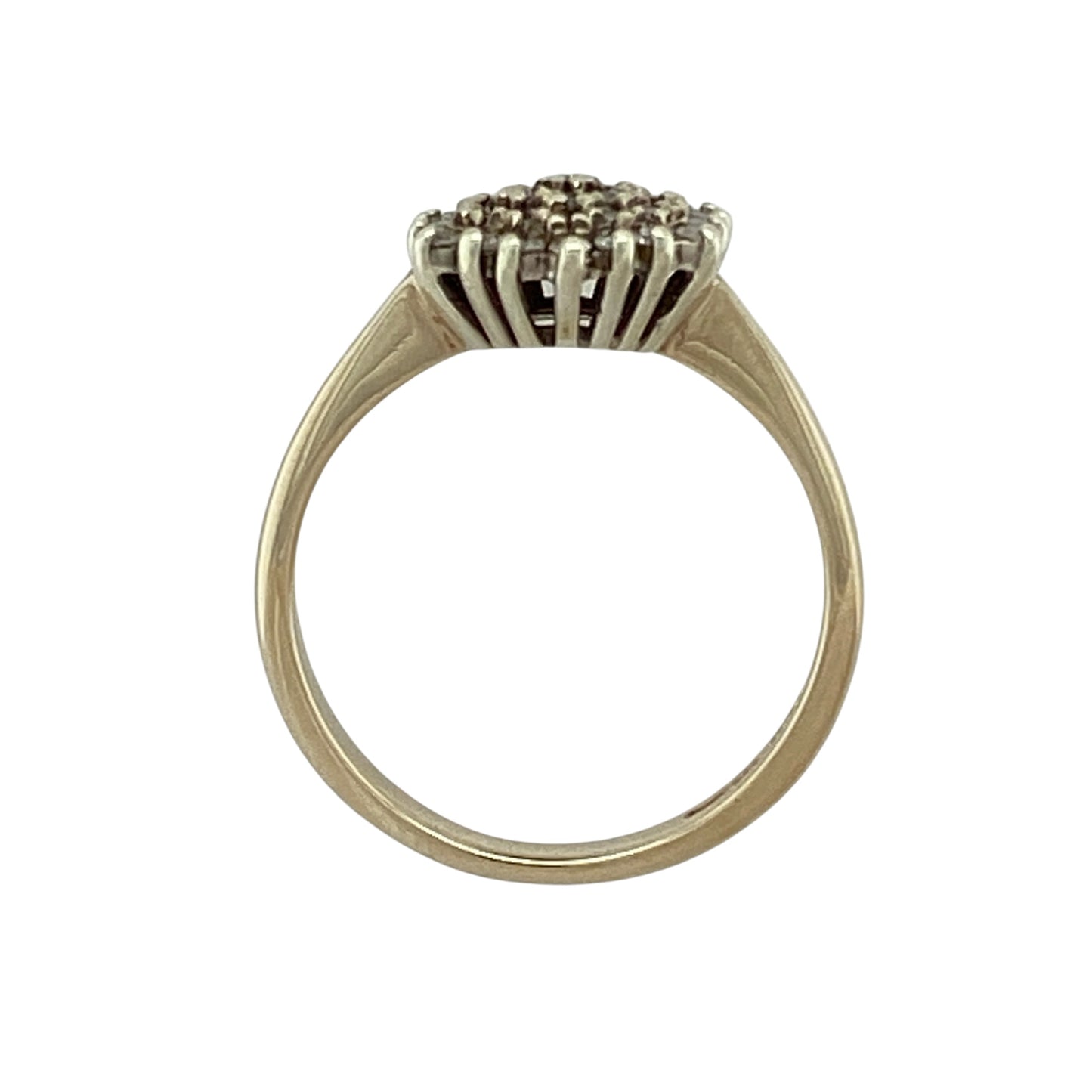 9ct Gold & Diamond Set Cluster Ring